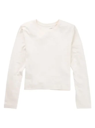 T-shirt court à manches longues Larosa pour femme
