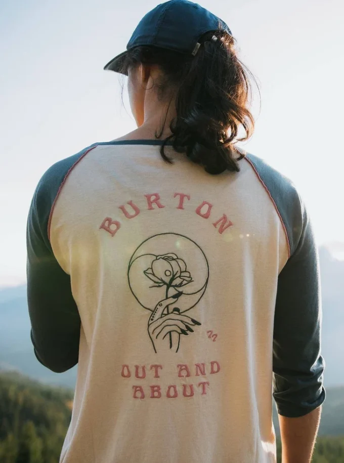 T-shirt raglan Burton Caratunk pour femme T-shirt raglan Burton Caratunk pour femme